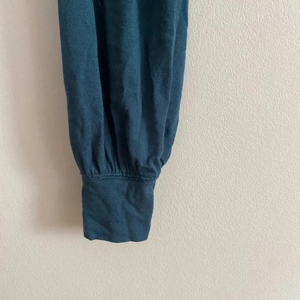 Free People Teal Turtleneck with Open Slit - Picture 4 of 10